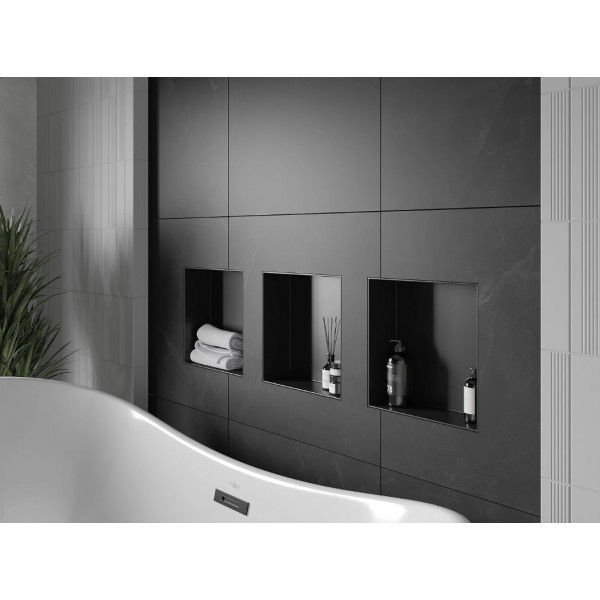 Вбудована полиця MEXEN X-Wall-NR 30 BLACK без обідка