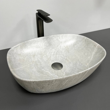 Умывальник (раковина) VBI OLBIA GREY STONE MATT накладной