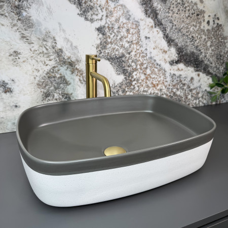 Умывальник (раковина) VBI FORENZA GREY WHITE MATT накладной