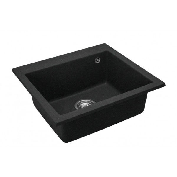 Гранитная кухонная мойка REA WEST XL BLACK MATT