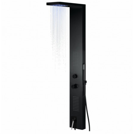 Душова панель CORSAN TUGELA BLACK LED з виливом