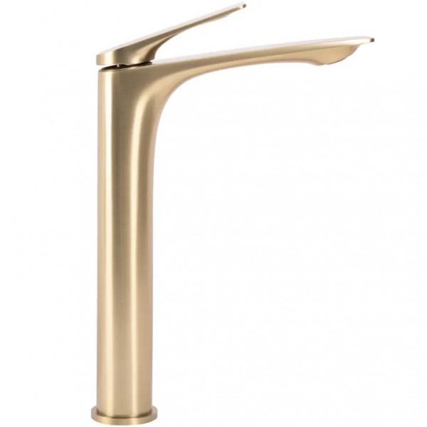 Смеситель для раковины (умывальника) REA AVALON BRUSHED GOLD высокий