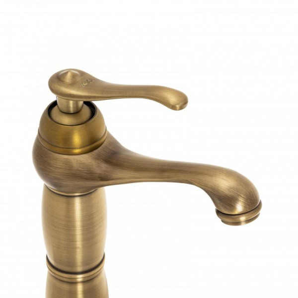 Змішувач для раковини (умивальника) YOKA MARENA BRUSHED GOLD високий *