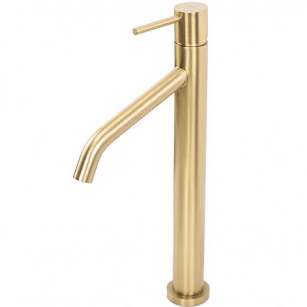 Смеситель для раковины (умывальника) REA LEVEL BRUSHED GOLD матовое золото высокий