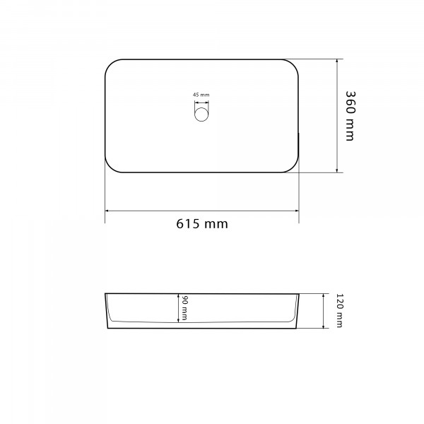 Умывальник (раковина) VBI TRIEST MARBLE накладной