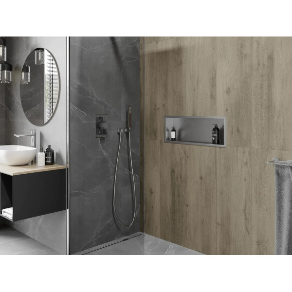 Вбудована полиця MEXEN X-Wall-R 60x20 INOX з обідком