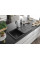 Гранітна кухонна мийка MEXEN BRUNO BLACK SILVER + сифон BLACK