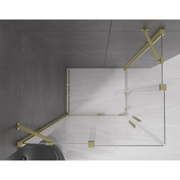 Душова кабіна MEXEN VELAR DUO 90х80 BRUSHED GOLD