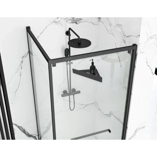 Угловая полка для ванны REA SF07 28 BLACK MATT