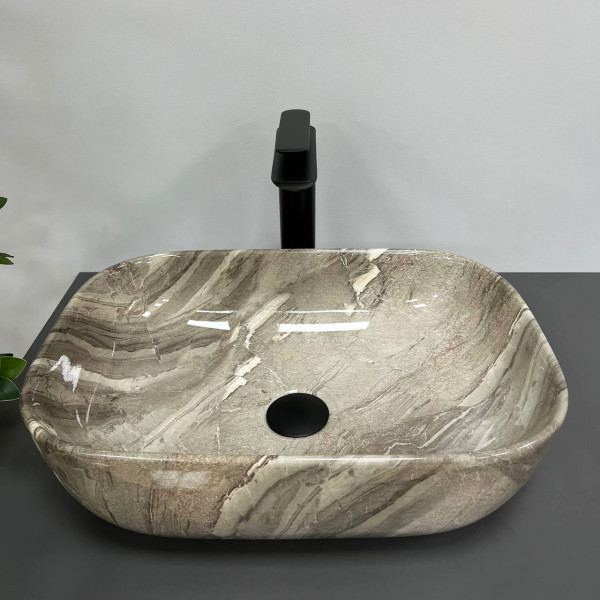 Умывальник (раковина) VBI RAVENNA JASPER GLOSSY накладной