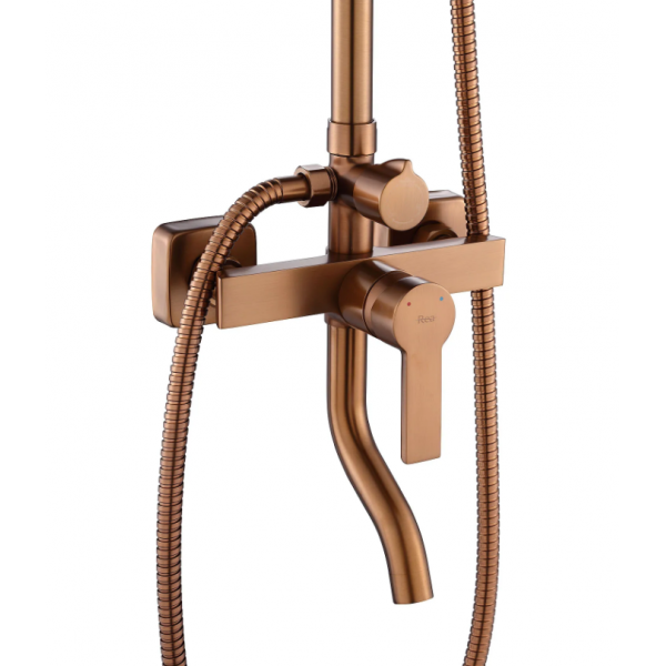 Душевой гарнитур REA ARGUS BRUSHED COPPER с изливом
