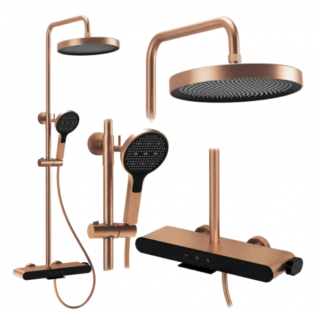 Душевой гарнитур REA FAREL BRUSHED COPPER