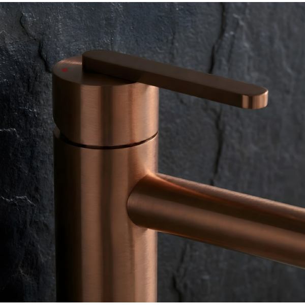 Смеситель для раковины (умывальника) REA ONTARIO BRUSHED COPPER низкий