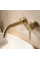 Смеситель для раковины REA LUNGO STRIPE BRUSHED GOLD + BOX скрытого монтажа