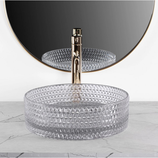 Умывальник (раковина) REA CRISTAL 35 LIGHT GREY накладной