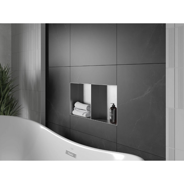 Вбудована полиця MEXEN X-Wall-NR 60x30 INOX без обідка