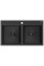 Гранітна кухонна мийка MEXEN HEKTOR BLACK SILVER + сифон BLACK