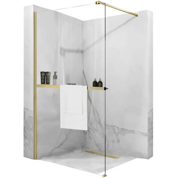Полка REA EVO BRUSHED GOLD на душевую стенку