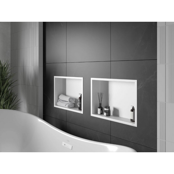 Вбудована полиця MEXEN X-Wall-R 45x30 WHITE з обідком