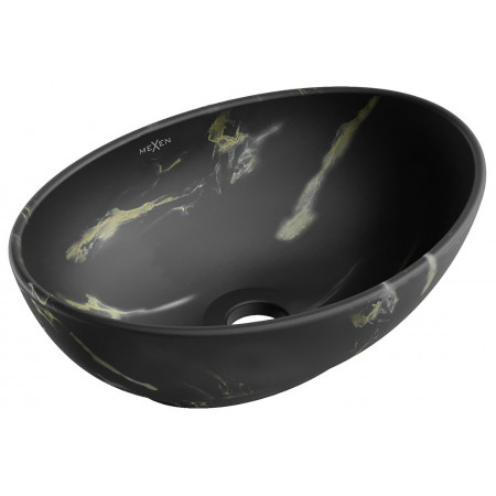 Умивальник (раковина) MEXEN ELZA BLACK MARBLE MATТ накладний