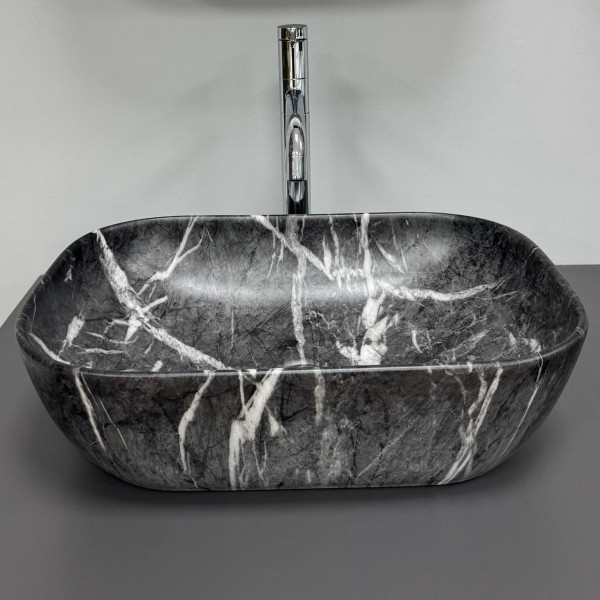 Умывальник (раковина) VBI RAVENNA BLACK OPAL MATT накладной
