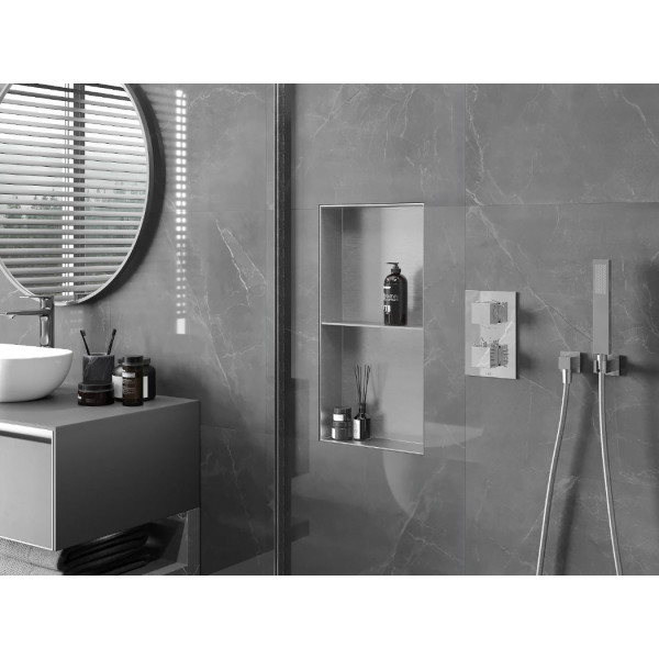 Вбудована полиця MEXEN X-Wall-NR 60x30 INOX без обідка