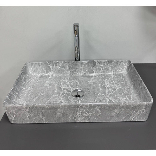 Умывальник (раковина) VBI TRIEST GREY STONE накладной