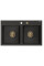 Гранітна кухонна мийка MEXEN HEKTOR BLACK GOLD + сифон GOLD