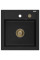Гранітна кухонна мийка MEXEN VITO BLACK + сифон GOLD