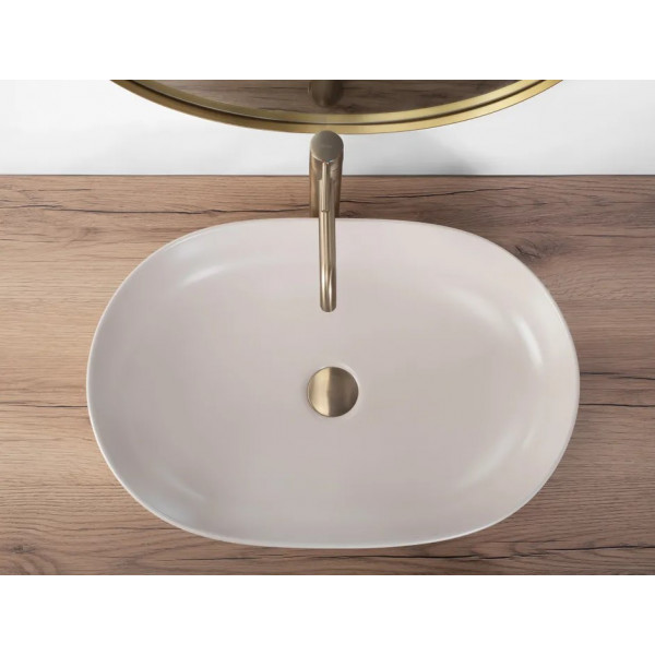 Умывальник (раковина) REA CLEO 61 BEIGE MATT бежевый накладной