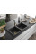 Гранітна кухонна мийка MEXEN HEKTOR BLACK GRANITE + сифон GOLD