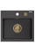 Гранітна кухонна мийка MEXEN MILO BLACK GRANITE + сифон GOLD