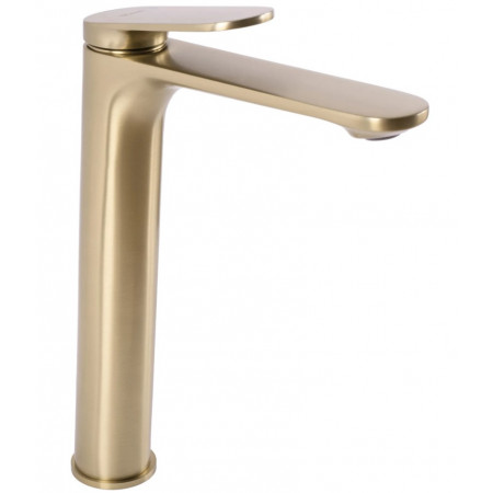 Смеситель для раковины (умывальника) REA MARCO BRUSHED GOLD высокий