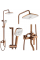 Душевой гарнитур REA ARGUS BRUSHED COPPER с изливом