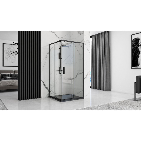 Душовий піддон REA STONE 90x90 BLACK