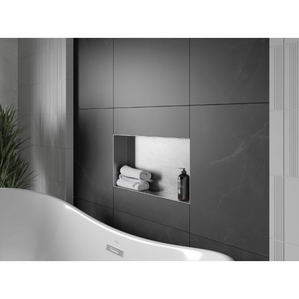 Вбудована полиця MEXEN X-Wall-NR 60x30 INOX без обідка
