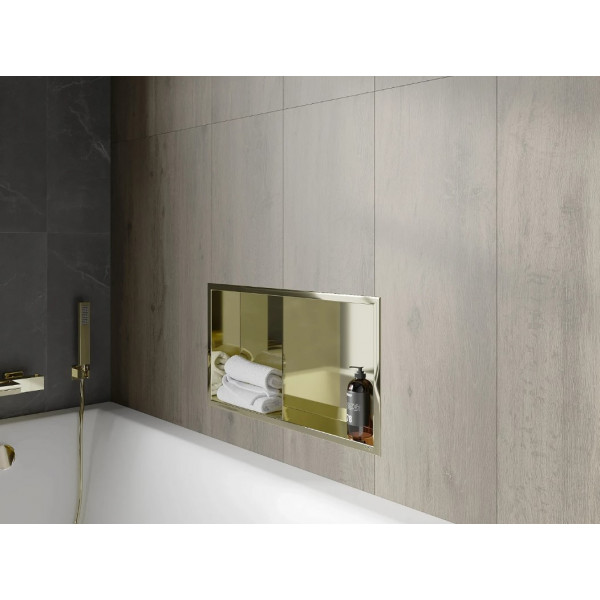 Вбудована полиця MEXEN X-Wall-R 60x30 GOLD з обідком