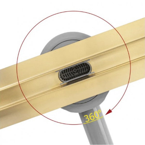 Трап для душа REA NEOX 60 SLIM PRO BRUSHED GOLD матовое золото