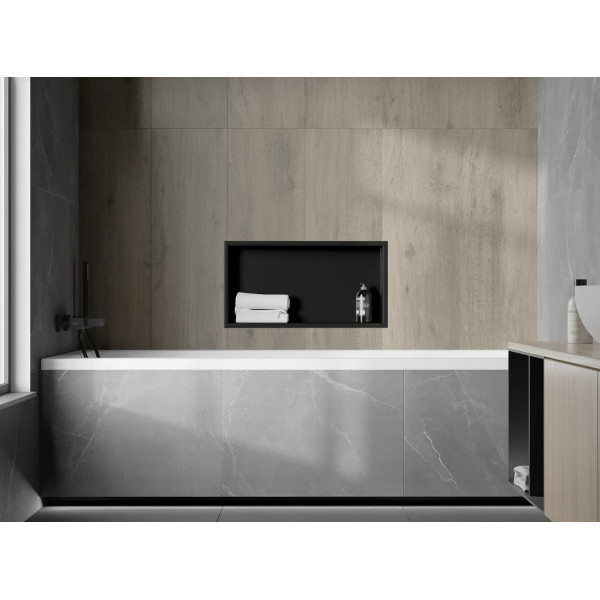 Вбудована полиця MEXEN X-Wall-R 60x30 BLACK з обідком