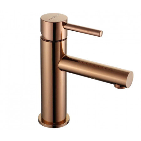 Змішувач для раковини (умивальника) MEXEN ELBA ROSE GOLD рожеве золото низький