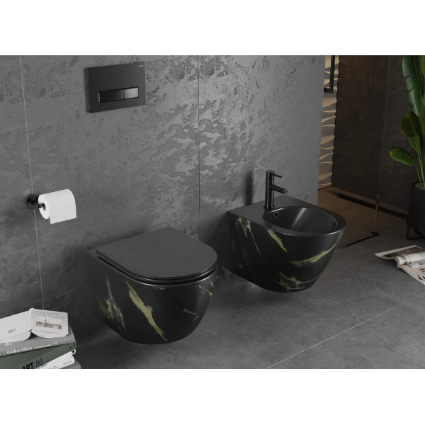 Підвісний унітаз MEXEN LENA BLACK MARBLE MATТ