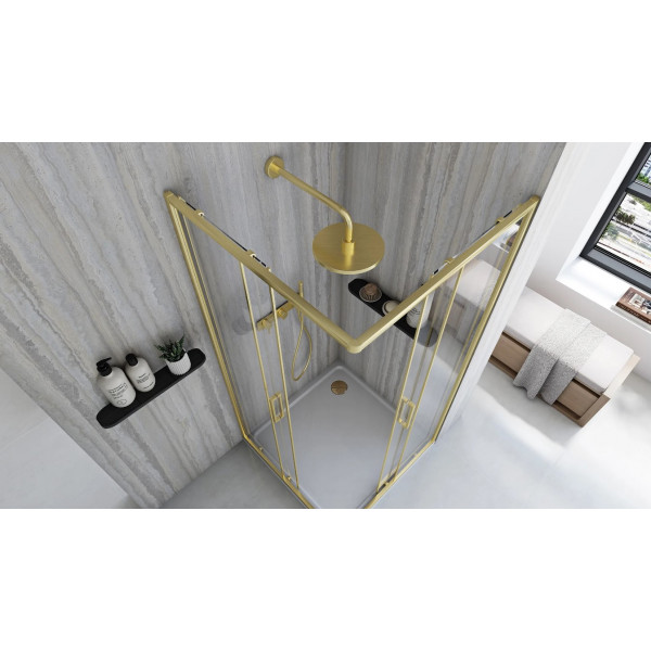 Душевая кабина REA CITY 90х90 BRUSHED GOLD