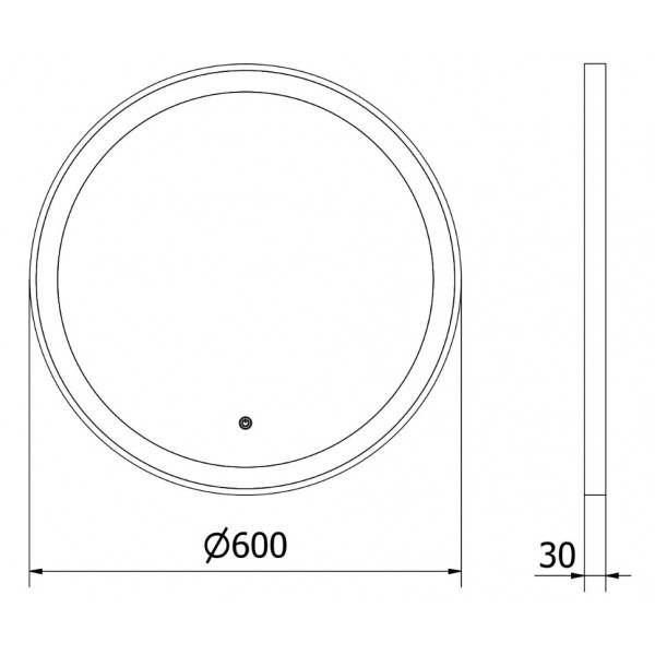 Дзеркало MEXEN ESSO 60 GOLD LED кругле
