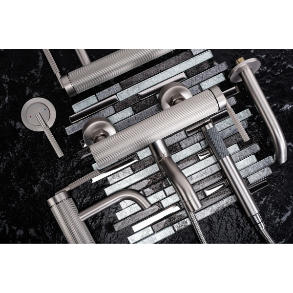 Смеситель для ванны REA ARGON NIKIEL BRUSHED с изливом