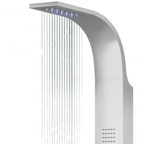 Душова панель CORSAN SAMSARA INOX LED з виливом