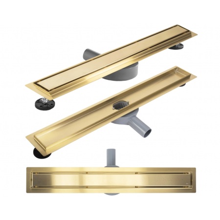 Трап для душа REA NEOX 70 PRO BRUSHED GOLD 2в1 матовое золото
