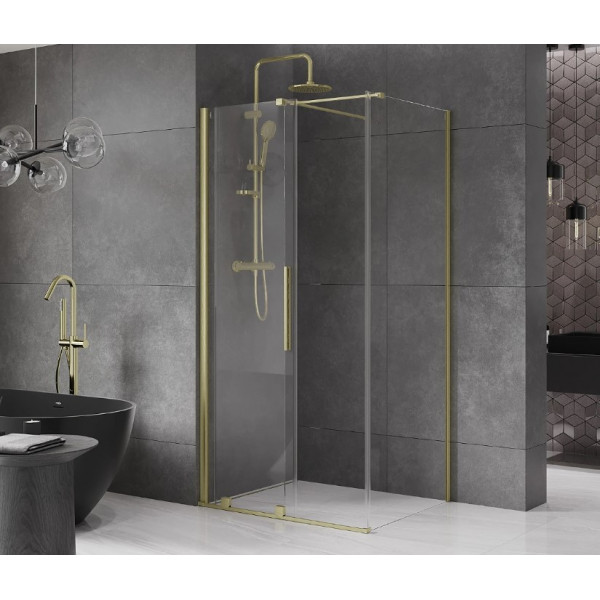 Душова кабіна MEXEN VELAR 110х75 BRUSHED GOLD