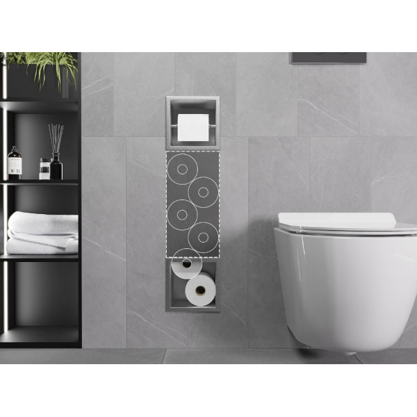Вбудований тримач MEXEN X-WALL-BP INOX для туалетного паперу