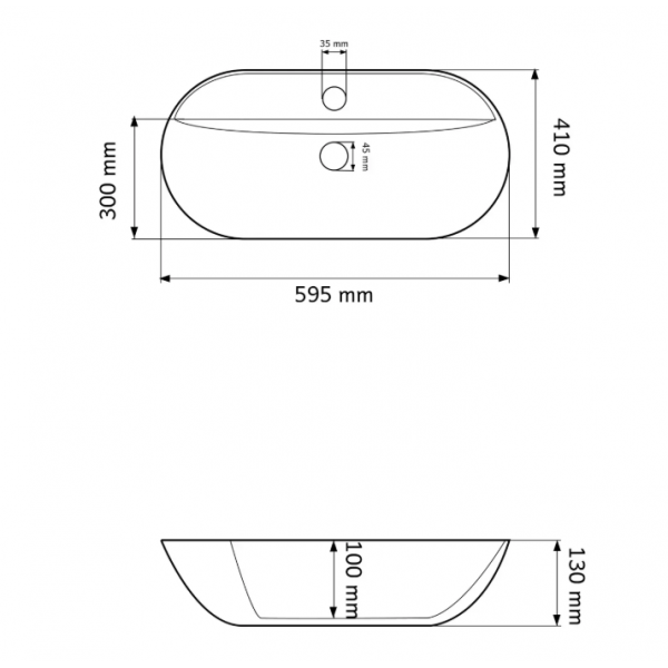 Умывальник (раковина) VBI TERNI AIAX накладной