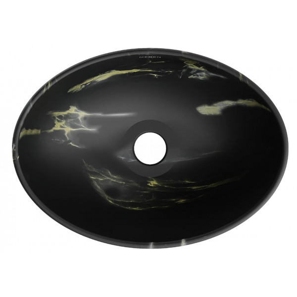 Умивальник (раковина) MEXEN ELZA BLACK MARBLE MATТ накладний